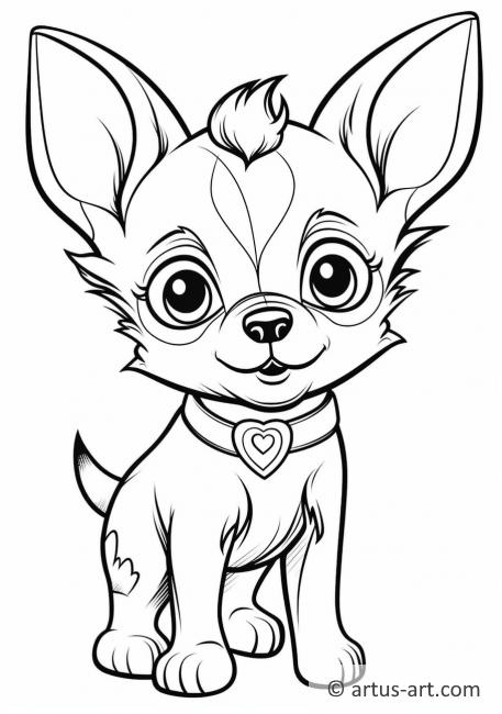 Sevimli Chihuahua Boyama Sayfası